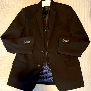Boys IZOD Black Stretch 3 Piece Suit- Size 12/ 12 Husky